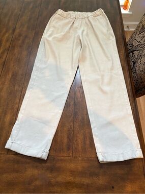 J. Jill Linen Stretch Pants in Light Beige